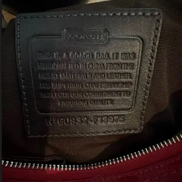 COACH BUNDLE Cherry Red Stachel Bag Set - Picture 5 of 8